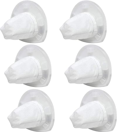 6 stuks - Stofzuigerfilterpatronen - Geschikt voor HEPA-vervangingsfilters - Compatibel met Black & Decker VF110 - Filteraccessoires - Wit