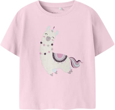 NAME IT - NMFBELINA SS NREG TOP PB - Meisjes - T-shirts - roze - maat 80