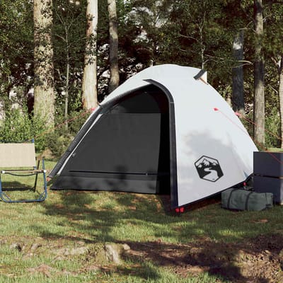 vidaXL - Koepeltent - 3-persoons - waterdicht - verduisterend - stof - wit