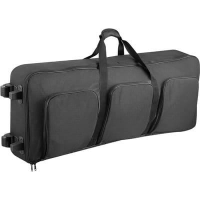Housse pour clavier 88 touches, Intérieur 1040 x 430 x 130 mm, Housse de piano rembourrée à roulettes avec roues, Poignée robuste, Rangement 3 poches, Sac de concert avec lisse