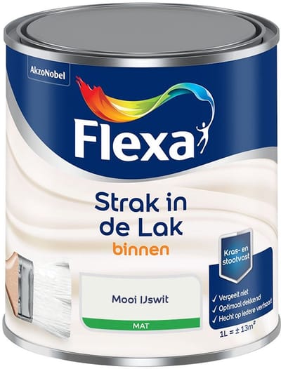 Flexa - Strak In De Lak Binnenlak Mat - Mooi Ijswit - Mengverf - 1 L
