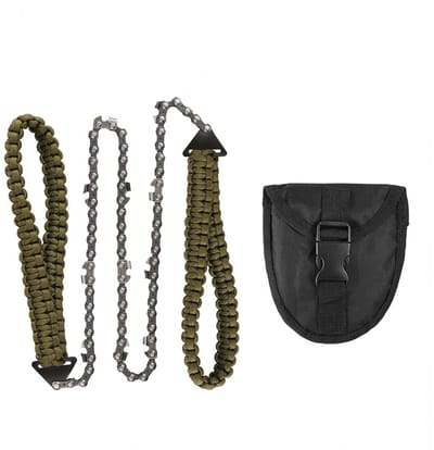 Handzaag, handzaag met paracord handvat, kettingzaag, takkenzaag, tuinzaag, 65 cm stalen tanden, geschikt voor kamperen, tuinieren, survival in de wildernis en andere buitenactiviteiten, 103 cm