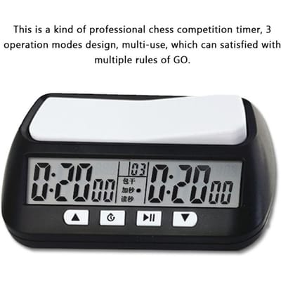 Horloge d'échecs professionnelle, jeu de société électronique, compteur horaire de compétition, compte à rebours Compact, minuterie jaune