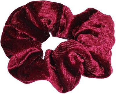 Haarsoires Haarelastiek Scrunchie – Basic – Velvet Stof – Donkerrood - Haarkrinkel - Haar Elastiek met Stof - Zacht & Haarvriendelijk