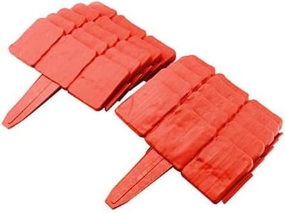 Tuinrand Kunststof - Bloembedrand Gazonrand - Tuin Decoratie - Eenvoudig te Installeren - 24.5 x 23 cm - Oranje
