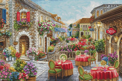 Borduurpakket Luca-S - Fiori Caffes - Cafe's in Fiori - BU5080