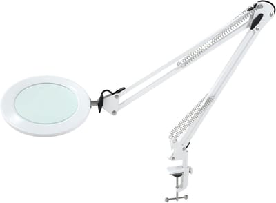 Vergrootlamp 5-dioptrie - veelzijdig - 1 stuk - wit - echt glas - 105 mm