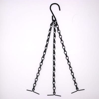 Set van 6 Hangende Bloempotten met Ketting en Haken voor Binnen en Buiten, Ideaal voor Planten en Bloemen