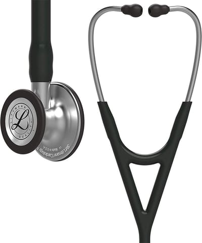 Littmann stethoscoop cardiology IV Kleur stethoscoop: Zwart 3M - Superieure akoestische kwaliteit - Dubbelzijdig borststuk
