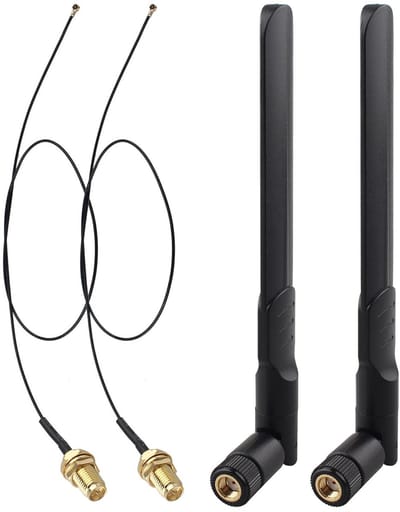 Cosensi - Dailygoods - 2 Stuks Dual Band WiFi Antenne met Verlengkabel voor Draadloze Netwerkkaart