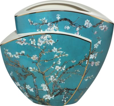 Goebel - Vincent van Gogh | Vaas Amandelboom Blauw 33 | Porselein - 33cm - met echt goud