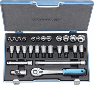 Gedore 6140090 Dopsleutelset Metrisch 1/2 (12.5 mm) 27-delig
