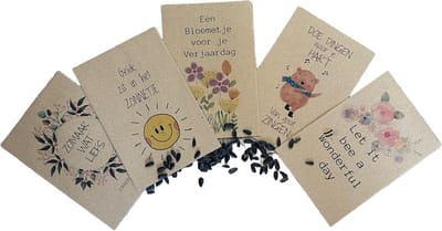 10 Zakjes met tekst en zonnebloemzaden, bloemenzaden, zomaar wat liefs, Geluk zit in het zonnetje, een bloemetje voor je verjaardag, Doe dingen waar je hart van gaat zingen, let it bee a wonderful day, uitdeel, klein kadootje,weggeef,attentie,bloemen