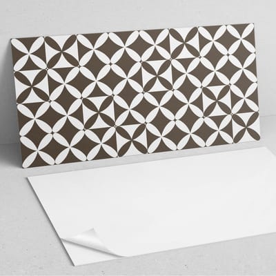 Coloray Wandpanelen Zelfklevend - Abstract geometrisch patroon PVC Wandpaneel - 100 cm x 50 cm - Bruin Wandbekleding Zelfklevend - 1 stuk - Mozaïeken Wandpanelen Zelfklevend - Keuken Wandpanelen - Wandpanelen Badkamer