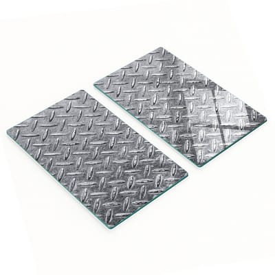 Glazen serveerplanken met afbeeldingen, metaal, 2x30x52 cm