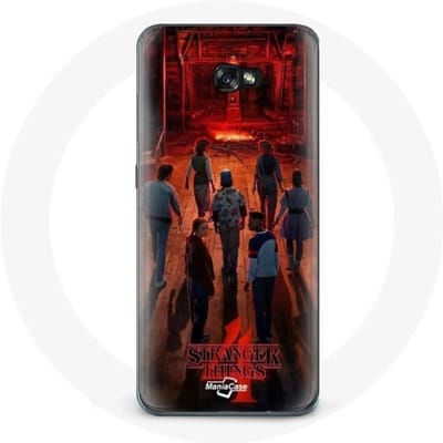 Hoesje voor Samsung Galaxy A3 2016 Stranger Things Poster Crews Fan Art Seizoen 4