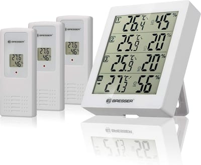 Draadloos Thermometer en Hygrometer Station met 4 Meetpunten