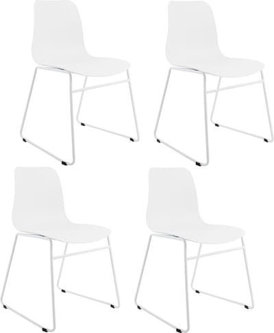 Set van 4 Kick eetkamerstoel Kiki - wit