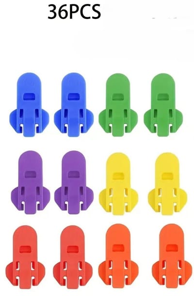 36-delige plastic blikopener - lekvrije blikopener met ringvormige trekker - eenvoudige dekselopener - geschikt voor cola, bier, frisdranken, frisdrank - rood, groen, blauw, oranje, paars, geel