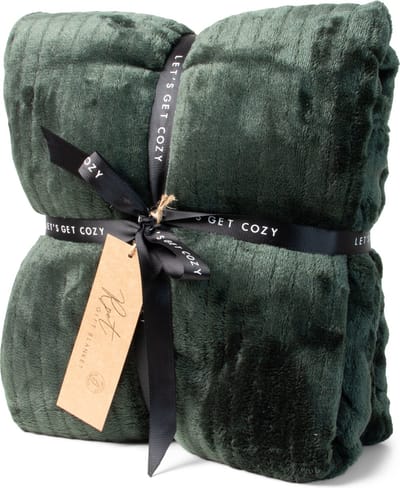 SENZA Cozy Fleece Plaid - Duurzaam rPet - 160 x 120 cm - Groen