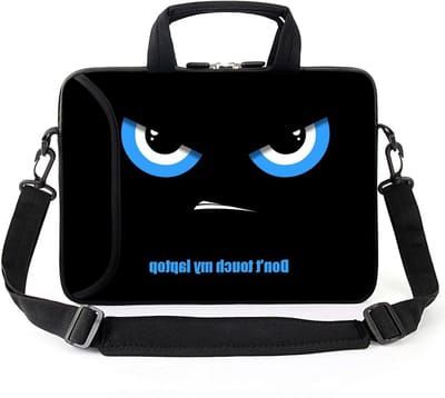 Laptophoes - Chromebook tas - Veilig transporteren - Verstelbare schouderriem - 15 inch - Zwart