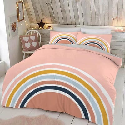 Trendy Pastelkleuren Regenboog Beddengoed Set Jongens Dekbedovertrek 150x210 200x200 Met Kussenslopen En Rits EU single(135x200cm)