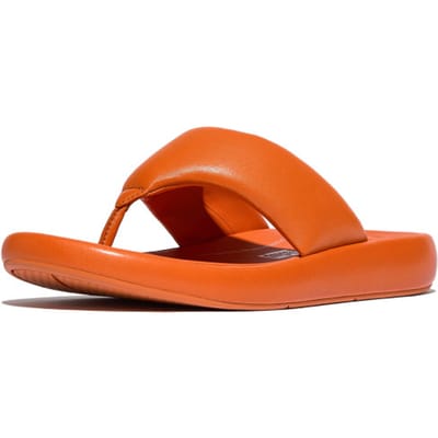 FitFlop FitFlop Iqushion D-Luxe Padded Leather Toe-Post Sandals ORANJE - Maat 39
