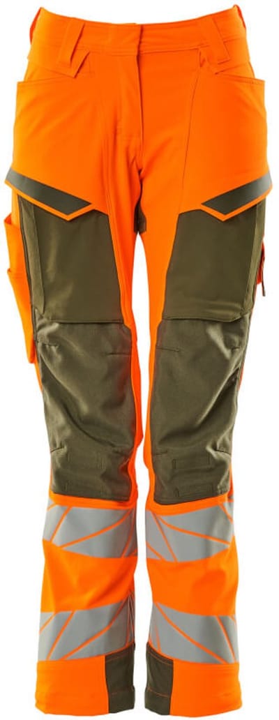 Mascot Accelerate Safe Broek met kniezakken 19078-511 - hi-vis oranje/mosgroen - C34 - 76