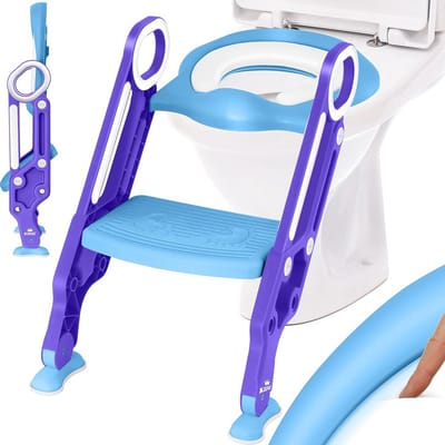 Toiletbril met Trap voor Kinderen - Verstelbaar, Comfortabel en Opvouwbaar