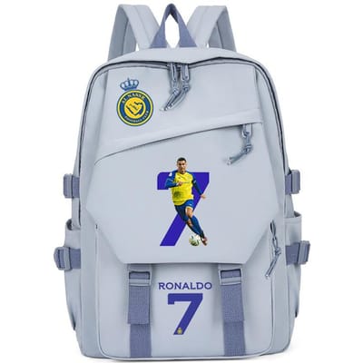 Voetballer C Luo Perifere Print Trend Schooltas Middelbare School Studenten Grote Capaciteit Rugzak met Rugsteun No specifications