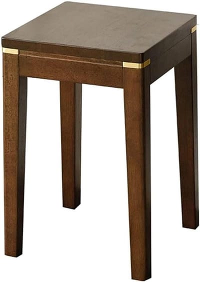 Houten Kruk - Voetenbankje Stapelkruk - Extra Zitmogelijkheid - Verstevigd Driehoekontwerp - 47x30x30 cm - Grijs