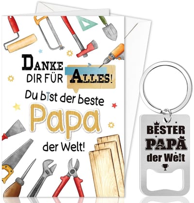 Byshayne- Sleutelhanger Flesopener - Cadeau voor Papa - Vaderdag Cadeau - Verjaardagscadeau - Gadget voor Mannen - Persoonlijk Tintje