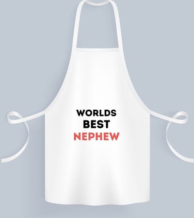 Akyol - worlds best nephew Keukenschort - Neef - de beste neef - verjaardagscadeau - verjaardag - cadeau - cadeautje voor neef - neef artikelen - kado - geschenk - gift - 82 bij 71 cm