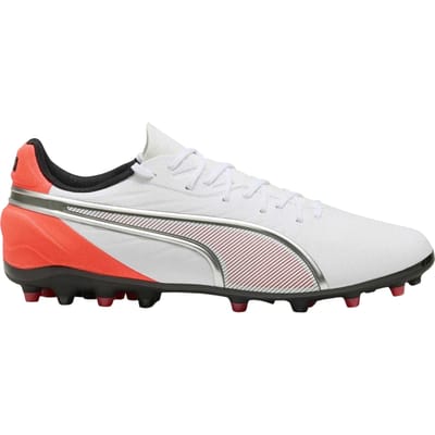 Puma King Match MG voetbalschoenen voor heren, voor harde ondergrond (Poema Wit)