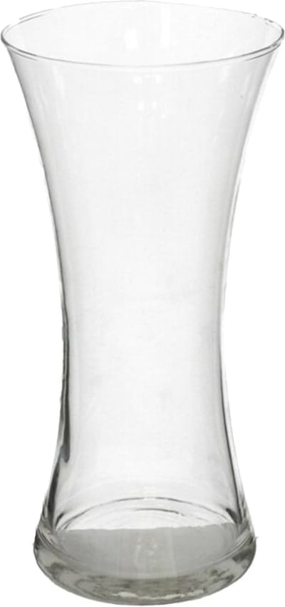 Gerimport bloemenvaas - transparant - helder glas - 18 x 37 cm
