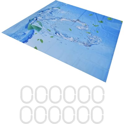 Douchegordijn Waterdicht Polyester Verduisteringsgordijn met Haak voor Badkamer Thuis 150x180cm / 59.1x70.9in gray