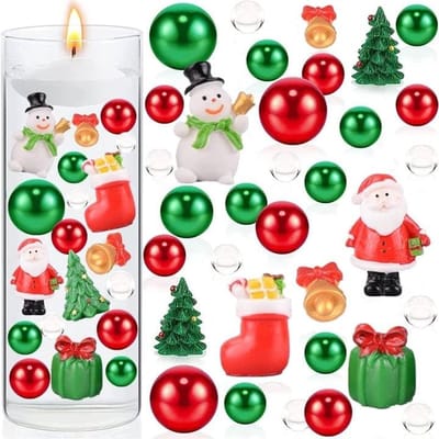 Allecto - Kerstdecoratie - Vaasvullers - Perfect voor feestelijke tafels - Rood-Groen - Watergel parels - Geschikt voor bruiloften - 6042 stuks