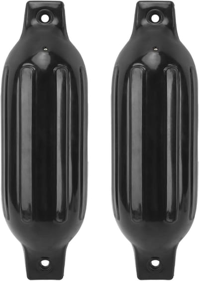 Boot Fenders - Aanlegbumpers Boot - Boot Beschermen - Verstelbare Inflatie - 40.64 cm - Zwart