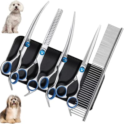 EXCITAT Verzorgingsschaar - Scharenset voor huisdieren - Comfortabele grip - Geschikt voor dierenhaar