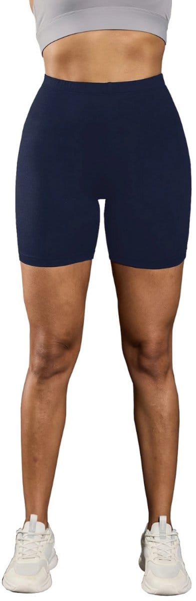 Livano Biker Short Dames - Korte Legging - Lange Onderbroek - Bikershort - Met Pijpjes - Marineblauw - Maat S