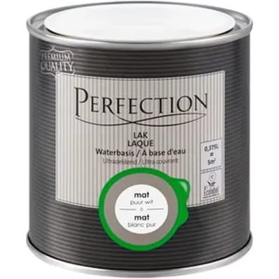 Perfection Houtlak Lak - Mat - Puur Wit - 375ml