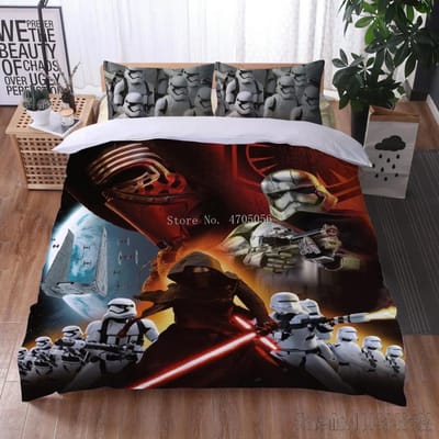 Anime Luxe 3D Sterrenkrijger 3D Geprint Kinderbeddengoed Baby Dekbedovertrek Sets Beddengoed Twin Enkel King Kinderen Volwassenen Cadeau AU Single(140*210cm)3pcs