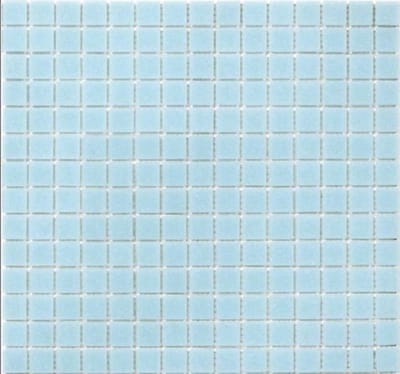 Glasmozaïektegel Lichtblauw - Zwembadmozaïek - Decoratie - Vorstbestendig - 305x327mm - Blauw