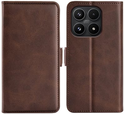 MobyDefend Hoesje - Geschikt voor Xiaomi 17 - Luxe Wallet Book Case (Sluiting Zijkant) - Bruin