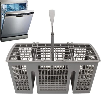 Vaatwasser Mand - Reservemand Bestek - Vaat Reinigen - Universeel Compatibel - 24.6 x 16.9 x 10.6 cm - Donkergrijs