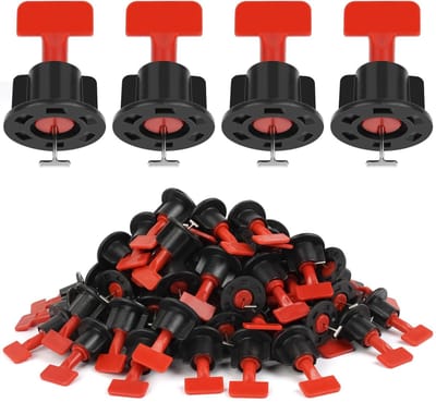 Allecto - Tegelnivelleersysteem - 80-delig Set - Herbruikbare tegelruimtes - 1.5 mm - Wedges - Voor nauwkeurige tegelplaatsing - Geschikt voor prof..