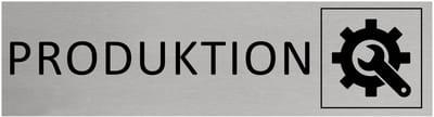 CombiCraft Aluminium Deurbordje "Produktion " 165x45mm met tape