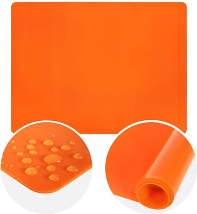 Deegmat Silicone Oranje SILLINIE 40x30 cm - Bakmat - Ovenmat - Koken - Bakken - Bakplaat