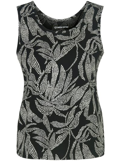 Shirt Wilma ronde hals 100% katoen Van Green Cotton zwart