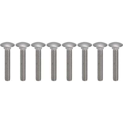 30 stuks M8x1.25 Schroefbout A2 RVS Kop Vierkant Grove Draad Karbouten DIN603M8x50